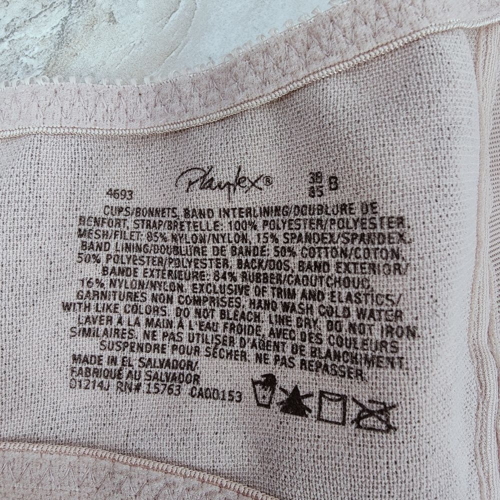Playtex 18 Hour Original Comfort Strap Wirefree Wireless Bra, Caramel, Sz 38B - Picture 9 of 14